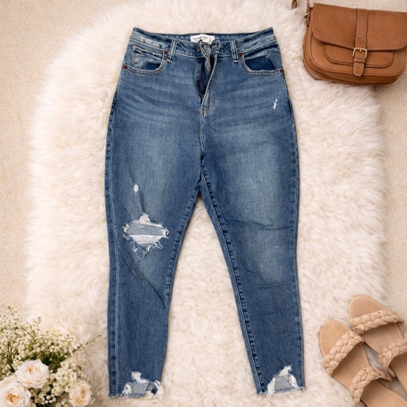 Abercrombie & Fitch Super Skinny Ankle High Rise Jeans Size 27 SHORT - Picture 2 of 9